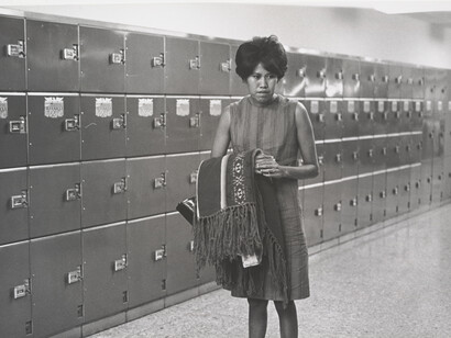 Marion Palfi, At Madera, California, the Bureau of Indian Affairs Has a School. “To Change the Indian Is Our Job!” New Arrival, 1967-1969. Gelatin silver print. Center for Creative Photography, University of Arizona: Marion Palfi Archive/Gift of the Menninger Foundation and Martin Magner. © Center for Creative Photography, Arizona Board of 
Regents.
