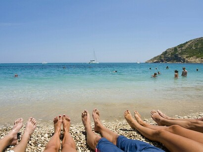Disfrutando de la playa en Jávea