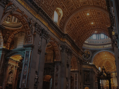 The interior of St. Peter's Basilica in the Vatican City, adorned with intricate mosaics, grand sculptures, and a vast nave, offers a profound and awe-inspiring experience for visitors exploring its sacred spaces