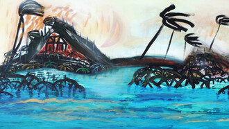 'Mar de las Antillas' pintura de Flora Fong