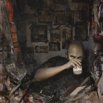 Nadezda - Catus_Mannus_30x30. Courtesy of Spoke Art