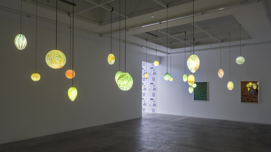 Slavs and Tatars, Hang Don't Cut, installation view, Tanya Bonakdar Gallery, Los Angeles, 2023, photo by Jeff Mclane. Courtesy of the artist and Tanya Bonakdar Gallery, New York / Los Angeles