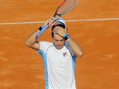 El argentino Carlos Berlocq tras su derrota ante Andreas Seppi