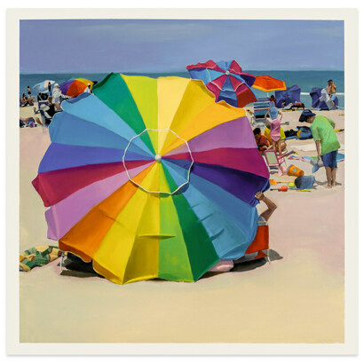 Stephen Coyle,
Sun Filled Days, 2023.
Alkyd on panel,
36 x 36 in. Courtesy of the artist and Paul Thiebaud Gallery