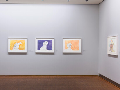Maria Lassnig, Exhibition view. Courtesy of Albertina