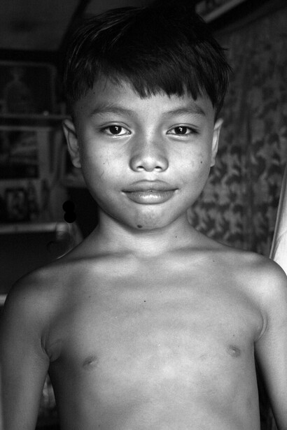 Bruna Vangi, Troubled People 1 – Cambodian HIV+ Children, 27” x 19”, Photographic Print on Plexiglas, Courtesy of Agora Gallery 