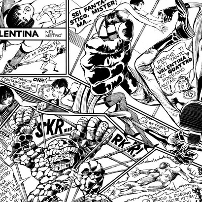 Valentina nel metrò, Omaggio a Stan Lee, realizzato da Guido Crepax nel 1975 per le pagine domenicali del Corriere di Informazione