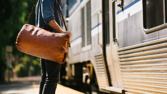 Modelo vintage de un bolso duffle