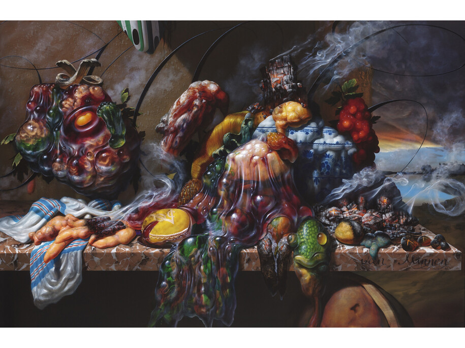Christian Rex van Minnen, VOC Jellyfish Fry, oil on linen, Courtesy of Robischon Gallery