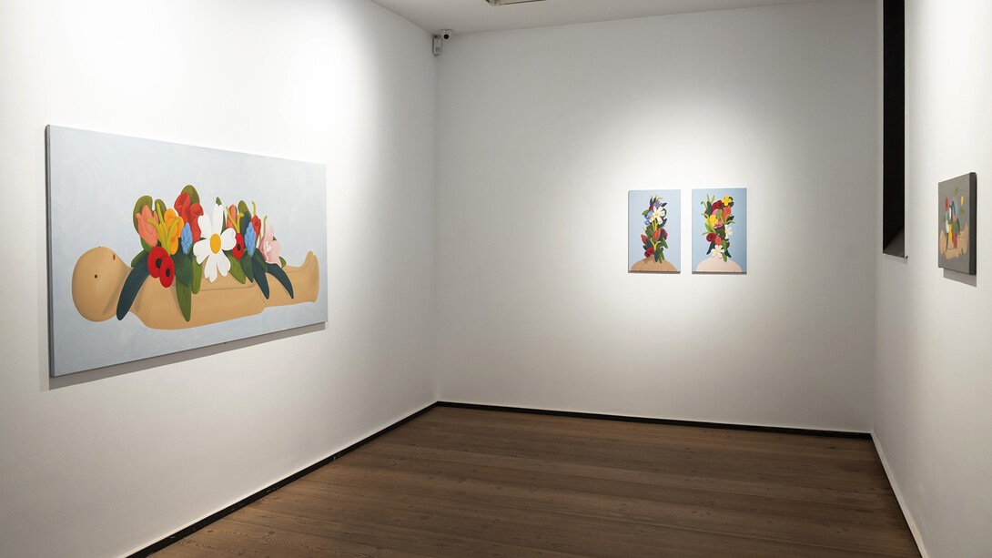 Rosalía Banet en LaCriptaProjects, vista de exhibición. Cortesía de la Galería Rafael Pérez Hernando