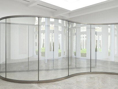 Ettore Spalletti and Dan Graham, exhibition view. Courtesy of Galerie Marian Goodman