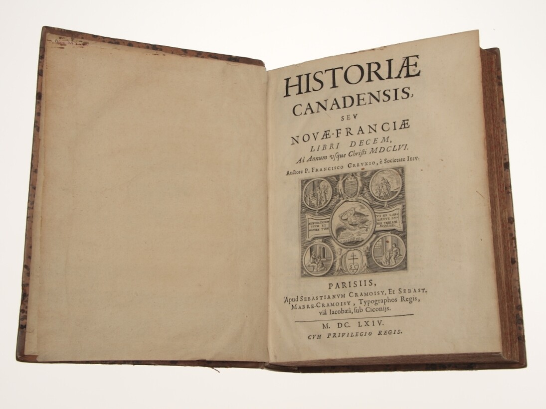 François Du Creux, Historiae Canadensis, sev Novae-Franciae Libri Decem, Ad Annum usque Christi, 1664. Gift of Ward C. Pitfield, M11712 © McCord Museum