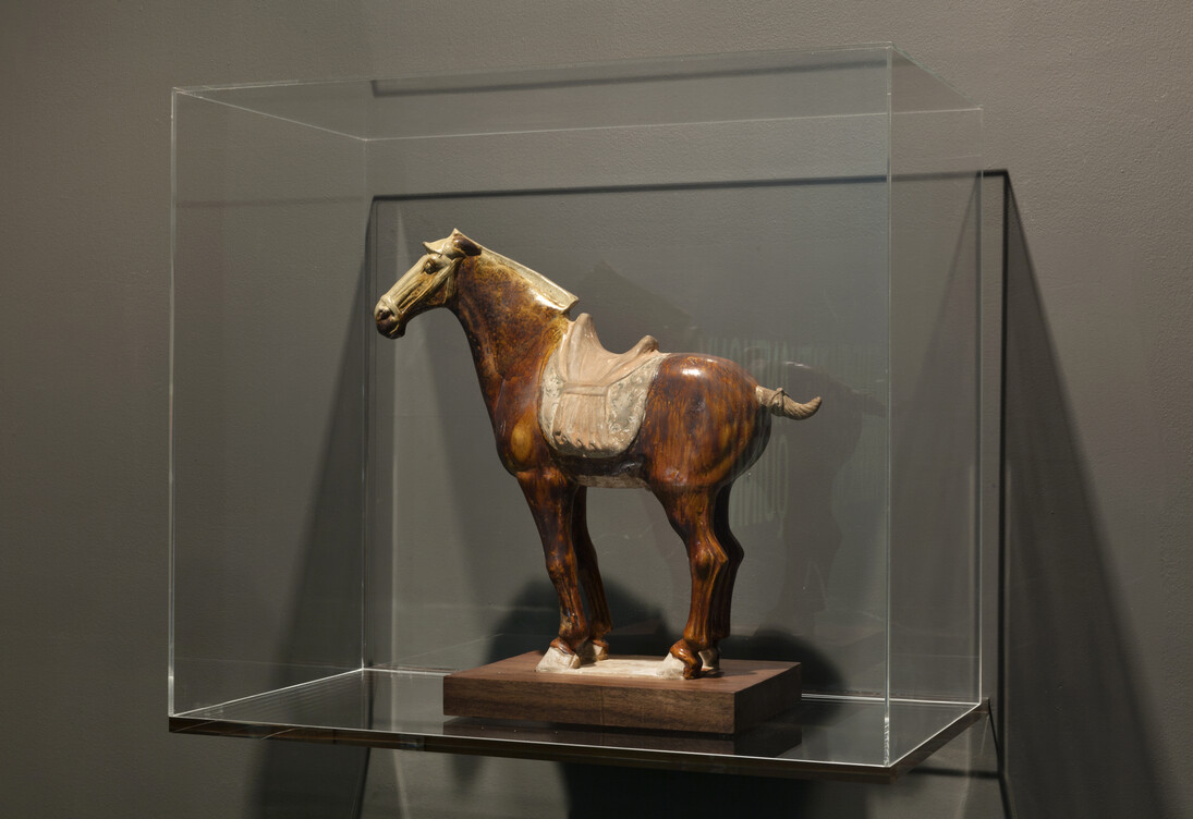 T'ang Dynasty Funerary Horse, 7th-10th century, The Anthony Quinn Collection. Photo
by John Berens.