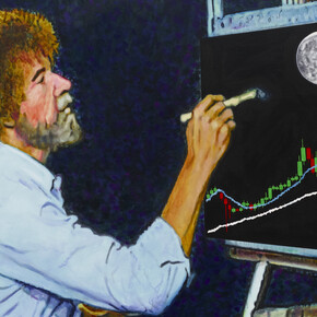 Christine Tien Wang, Bob Ross, 2024. Courtesy of the artist and The Hole, 2024