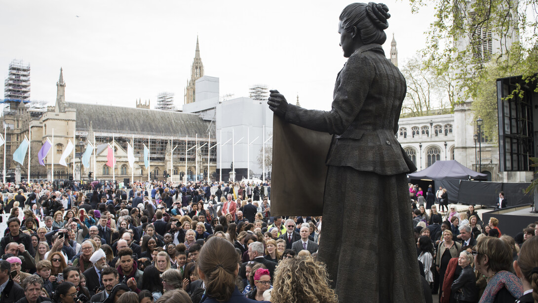 Millicent Fawcett Statue Unveiling, 24 April 2018. Courtesy_ Greater London Authority. Photo by Caroline Teo