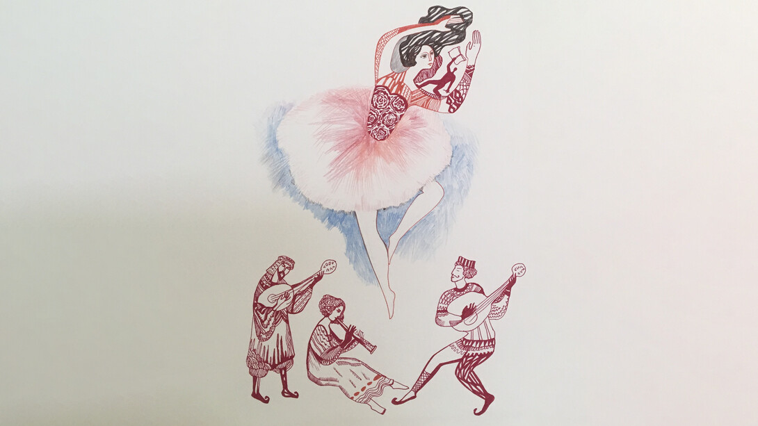 An ancient fraternity of troubadours, minstrels and jongleurs, illustration by Lesya Bilenko