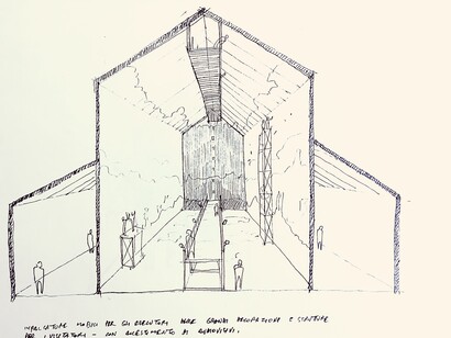 Maurizio Bonora, Progetto di impalcature mobili per mosaicisti e visitatori