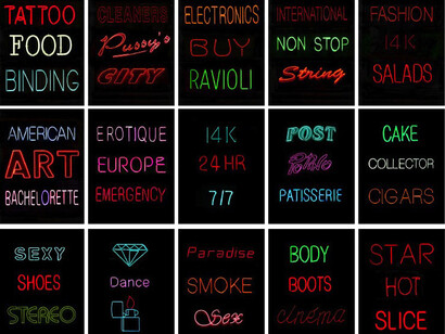 Frank Perrin, L’Empire des Signes, 2014, photographie encadrée, 62 x 83 cm (chacune), Courtesy : Galerie Analix Forever 
