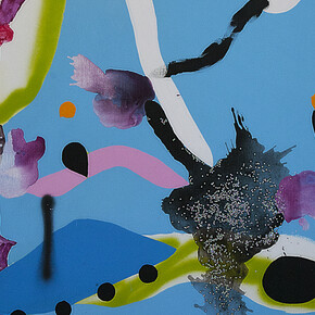 Caterina Silva, After the drowning (detail), acrylic, spraypaint, oil, water soluble oil and glitter on linen, 140 x 200 cm, 2015