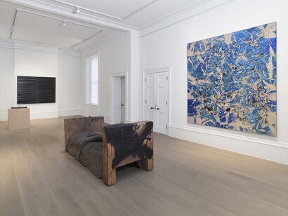 Simon Hantaï, Pierre Soulages and Antoni Tàpies. Courtesy of Timothy Taylor