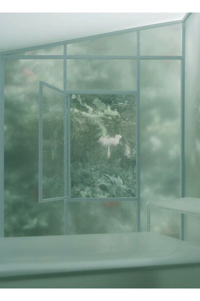 Mayumi Terada, rollingtable with hibiscus, 150401p, 2015, 56 x 40 cm, pigment inkjet print