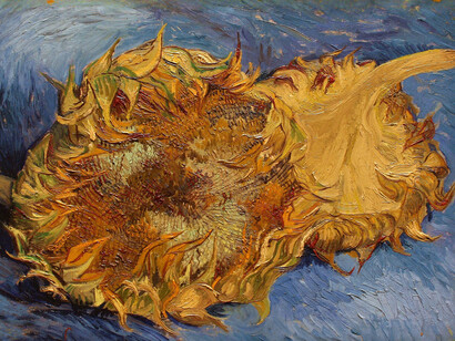 Vincent Van Gogh; Girasoles, 1887, Metropolitan Museum of Art, Nueva York (detalle)