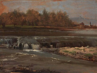 Josef Navrátil, Weir on Štvanice Island, 2nd half of the 1850s. Courtesy of National Gallery