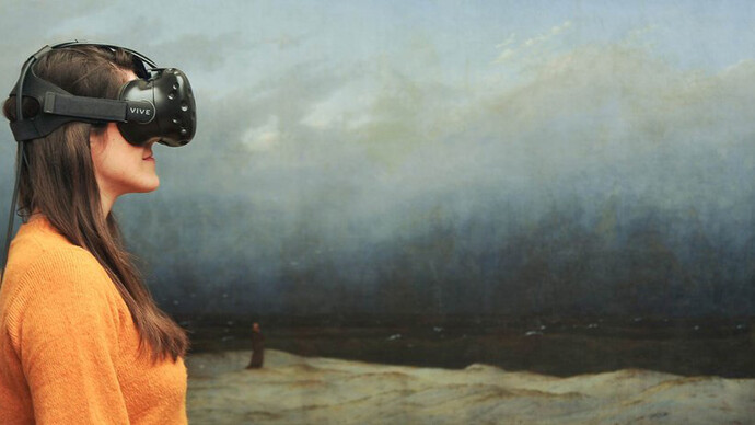 At the beach with the monk. Courtesy of Alte Nationalgalerie