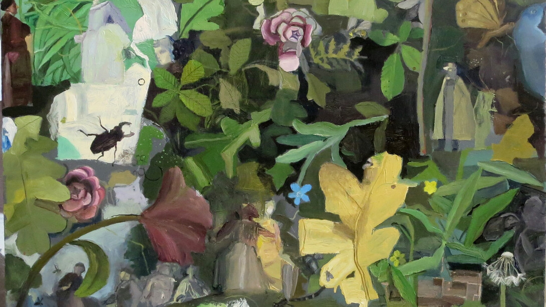 Untitled to R.D., 2016, oil on panel, 52 x 52 cm. Courtesy of Long & Ryle