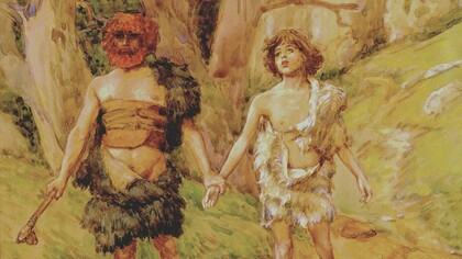 Caim conduzindo Abel à morte, por James Tisso