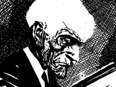 Cuadro de Sherlock Time, Episodio 2: El ídolo, Guion de Héctor Germán Oesterheld, Dibujos de Alberto Breccia (1976)