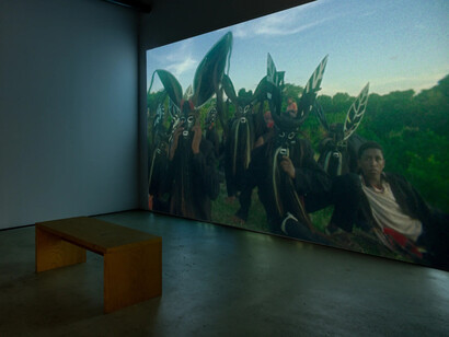 Various artists, Thus masked, the world has a language, exhibition view. Courtesy of Mariane Ibrahim Gallery
