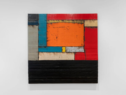 Theaster Gates, And other paintings, vue de l'exposition. Avec l'aimable autorisation de White Cube