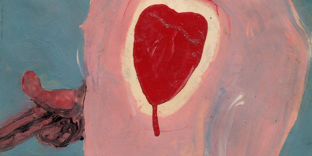 Jack Kerouac, Sacred Heart, N.D., olio su carta. 23x30,5 cm