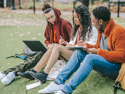 Alunos em estudos internacionais