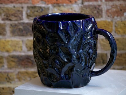 Installation view of Many a Slip, invited artists juggle with the domestic symbol of 'the cup' (2015), focus on Matthew Raw 'The Poisoned Chalice' at Marsden Woo Gallery, image © Philip Sayer, courtesy of Marsden Woo Gallery, London