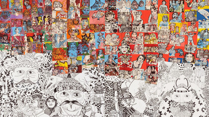 Jean-Marc Nahas, 'Hannibal,' Mixed technique with ink, acrylic and black pen on wall 