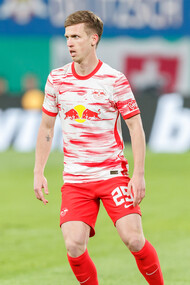DFB-Pokal, RB Leipzig - 1. FC Union Berlin : Daniel Olmo Carvajal (RB Leipzig, 25), 20 avril 2022. Photo de Steffen Prößdorf