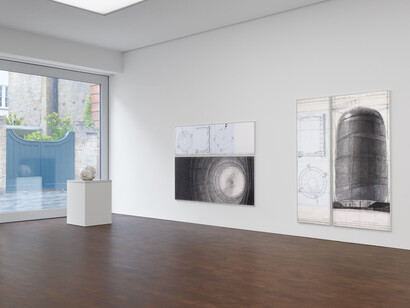 Christo, Air, exhibition view. Courtesy of Gagosian Gallery