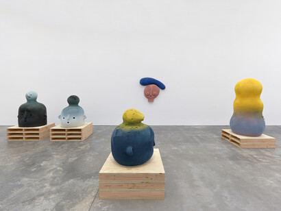En Iwamura, Mask, exhibition view. Courtesy of Ross + Kramer