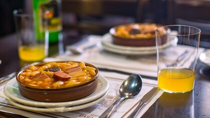 Fabes y sidra en Casa Mingo