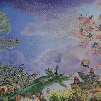 Raqib Shaw, Paradise lost (chapter 1) (detail), 2009–25. Courtesy of the Art Institute of Chicago