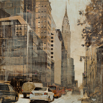 Patrick Pietropoli, 42nd St West, 2014, Oil on Linen, 20" x 20"