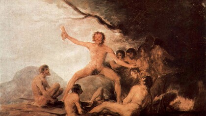 «Caníbales contemplando restos humanos» (1800-1808), Francisco de Goya