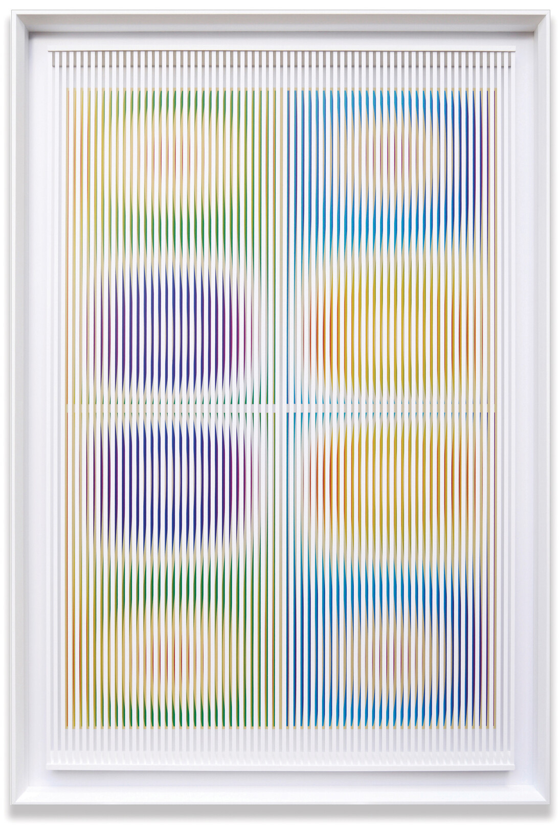 Alberto Biasi, 8|8, 8|8 + Giallo, 1992, 150 x 100 x 4 cm
