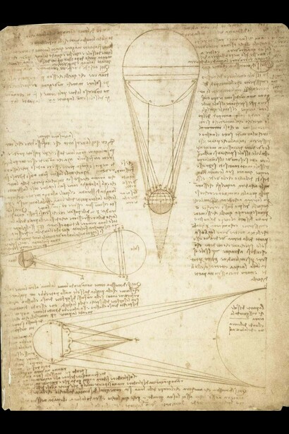 Leonardo da Vinci
Studi sul lume cinereo
Codice Leicester
Courtesy Bill Gates/©bgC3

