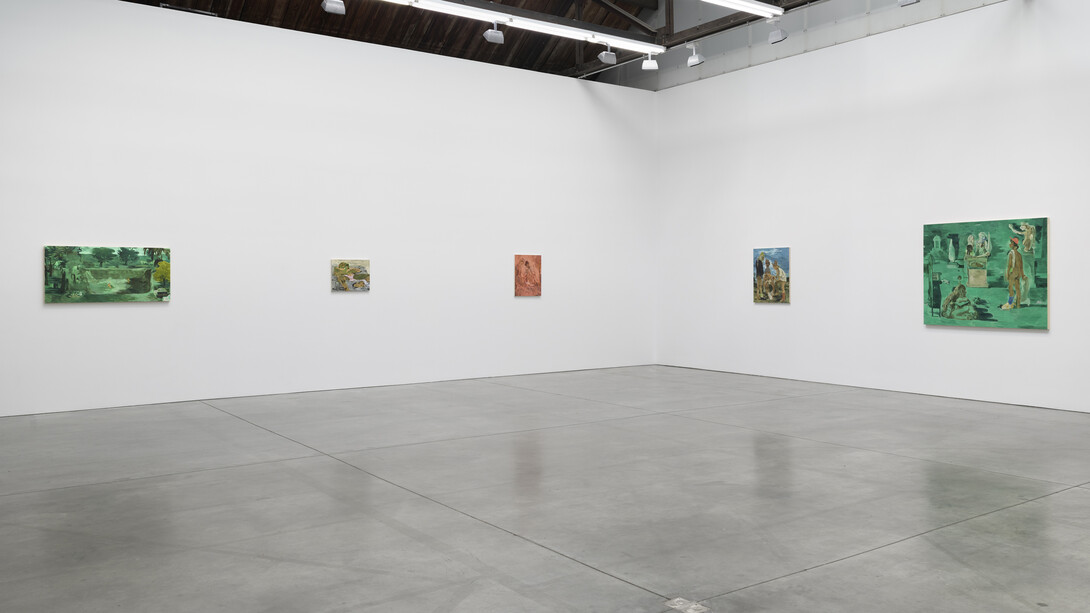Salman Toor, Wish Maker, exhibition view at Luhring Augustine Chelsea. Courtesy of Luhring Augustine