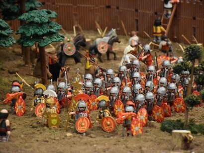 Recreación de la batalla de Numancia con Playmobil