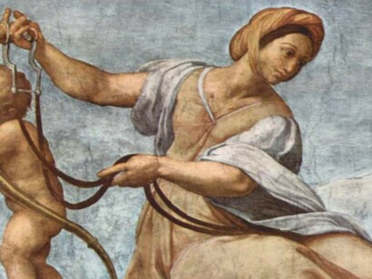 Alegoría de la virtud (detalle), Rafael