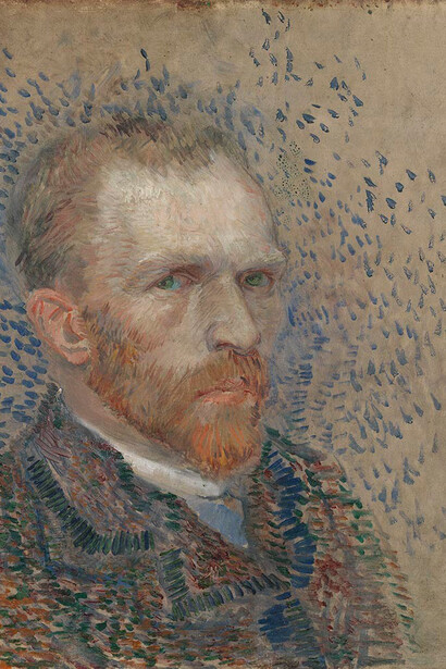 Vincent van Gogh, Self-Portrait, 1887, oil on cardboard, Van Gogh Museum, Amsterdam (Vincent van Gogh Foundation).